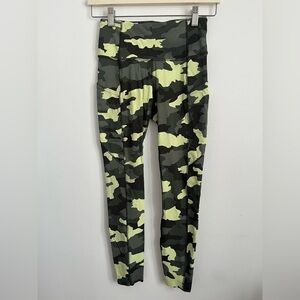 Lululemon Fast and Free Tight 25" Nulux - Heritage 365 Camo Crispin Green - US 4